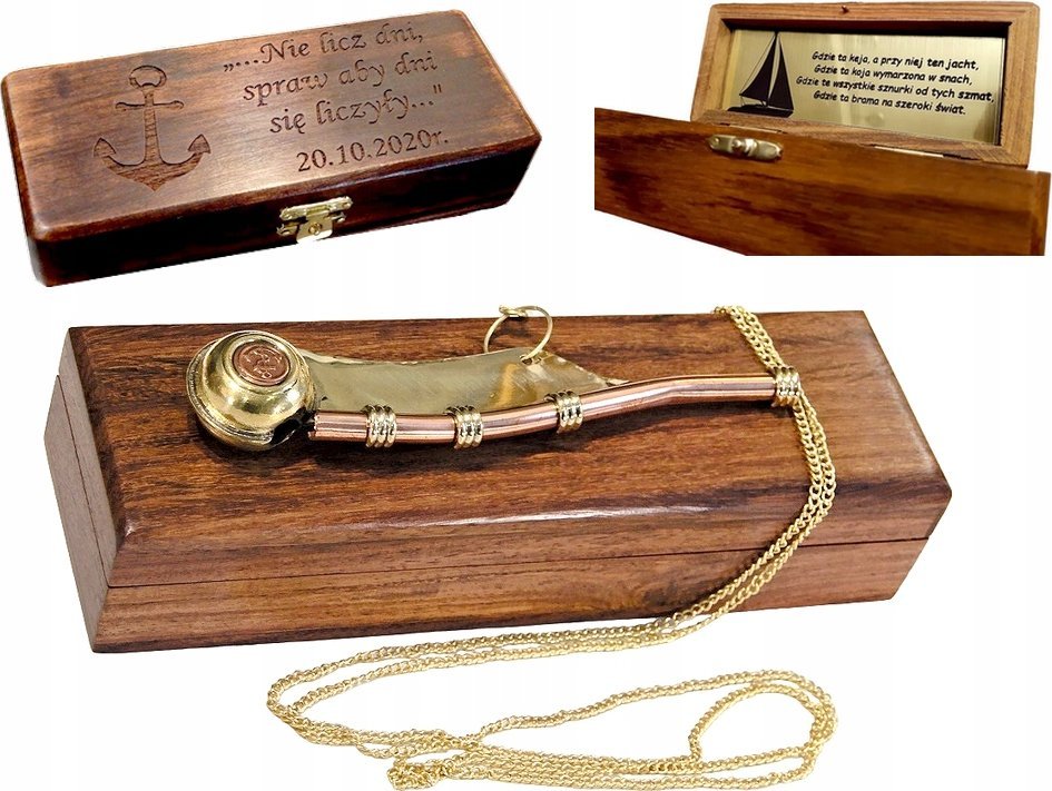 Gwizdek bosmański w pudełku drewnianym MIW7/5