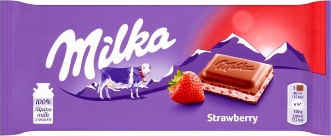 Milka Czekolada mleczna truskawkowa 100 g