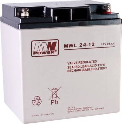 MWL 24-12: akumulator AGM 12V/24Ah 166*125*175 (M5)