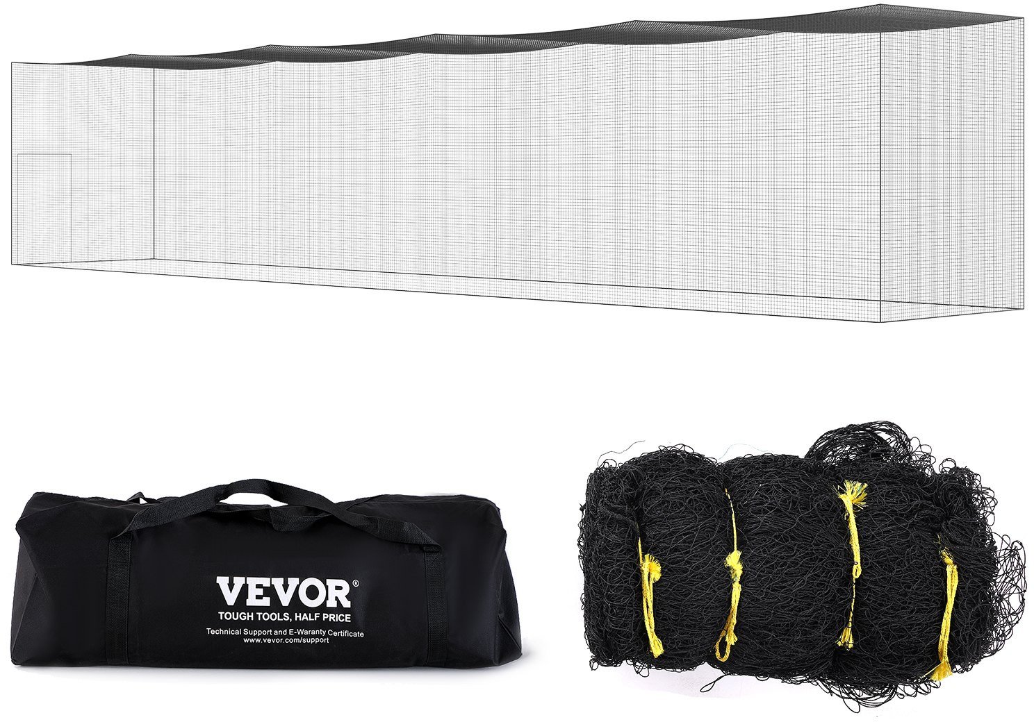 Siatka do baseballu 21,7m treningowa przenośna z drzwiami PE profesjonalna