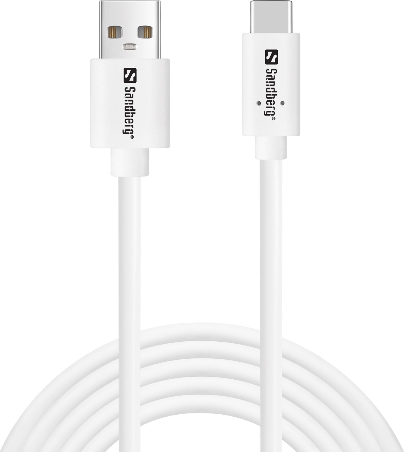 Kabel USB Sandberg USB-A - USB-C 2 m Biały (USB-C USB-A 2.0 2M SAVER)