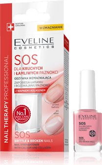 Eveline Nail Therapy Lakier odżywka SOS dla kruchych i łamliwych paznokci 12ml