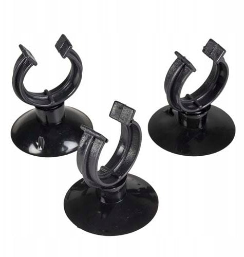 Przyssawka z klipsem, czarna, 3 szt., 16/22 mm