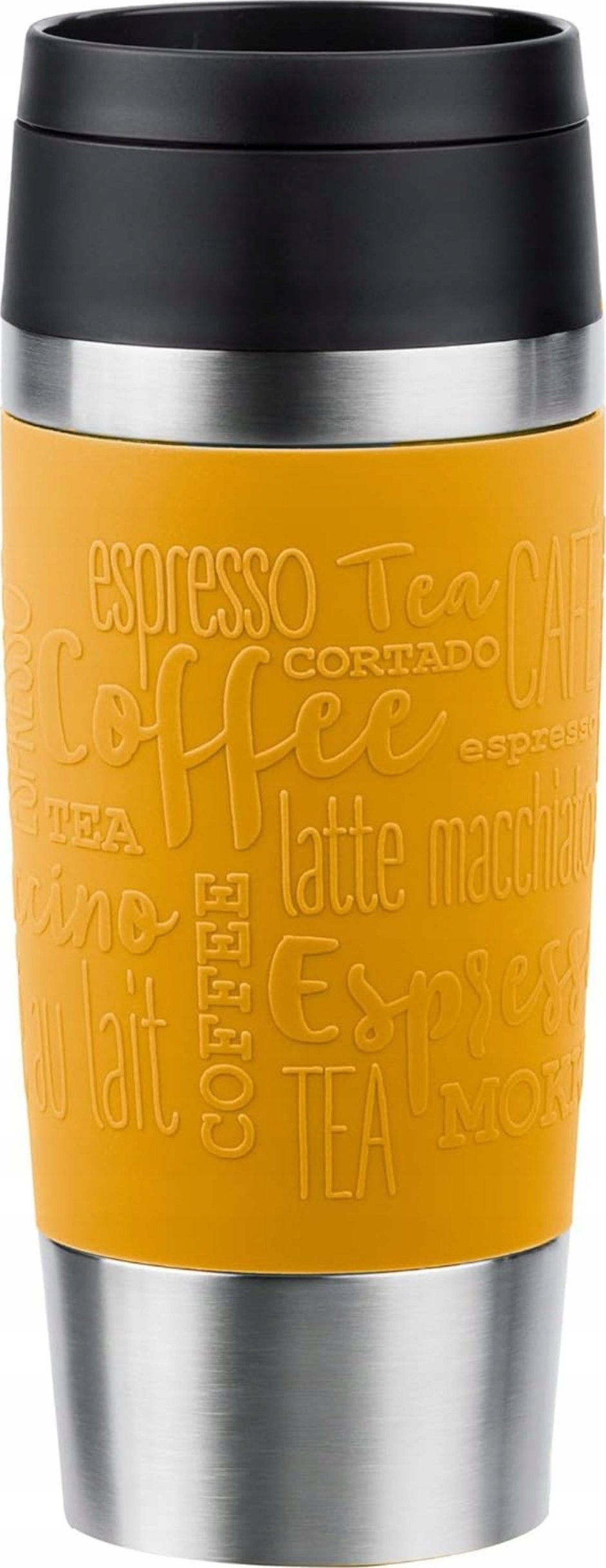 Emsa Emsa TRAVEL MUG Classic thermal mug (yellow/stainless steel, 0.36 liters)