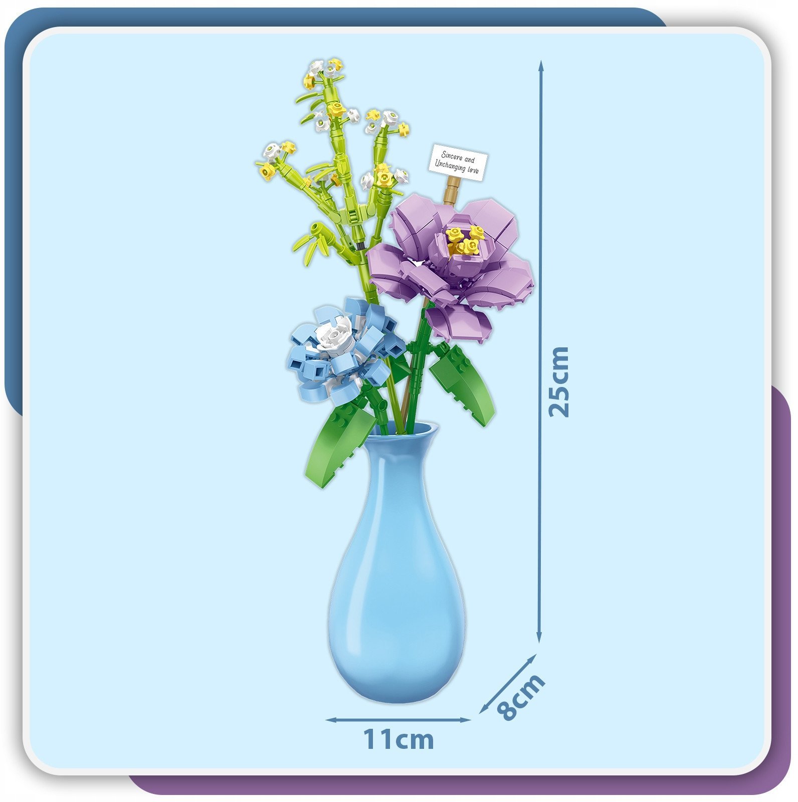 Klocki Konstrukcyjne Kwiaty W Wazonie Bukiet 257 el.