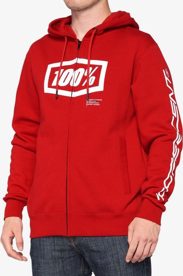 100% Bluza męska 100% SYNDICATE Hooded Zip Sweatshirt Chili Pepper roz. M (NEW)