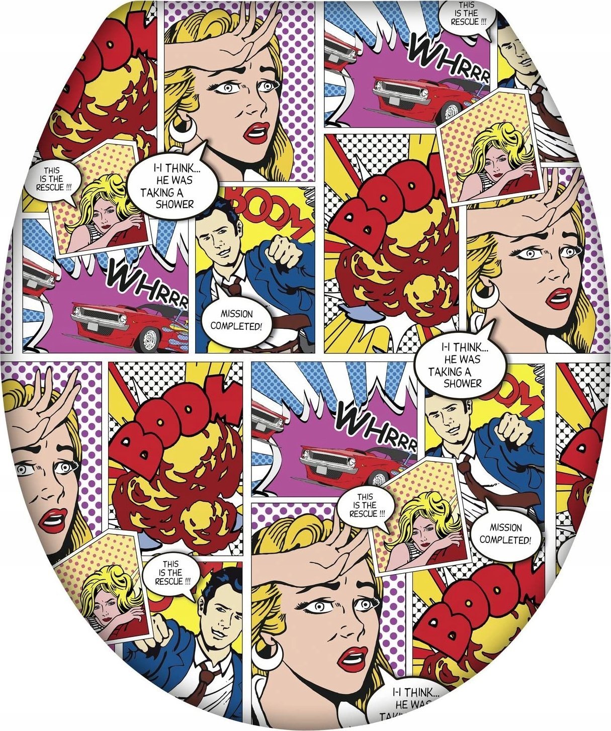 Deska bidetowa Wenko Deska sedesowa Pop-Art - Duroplast, wolnoopadająca, WENKO