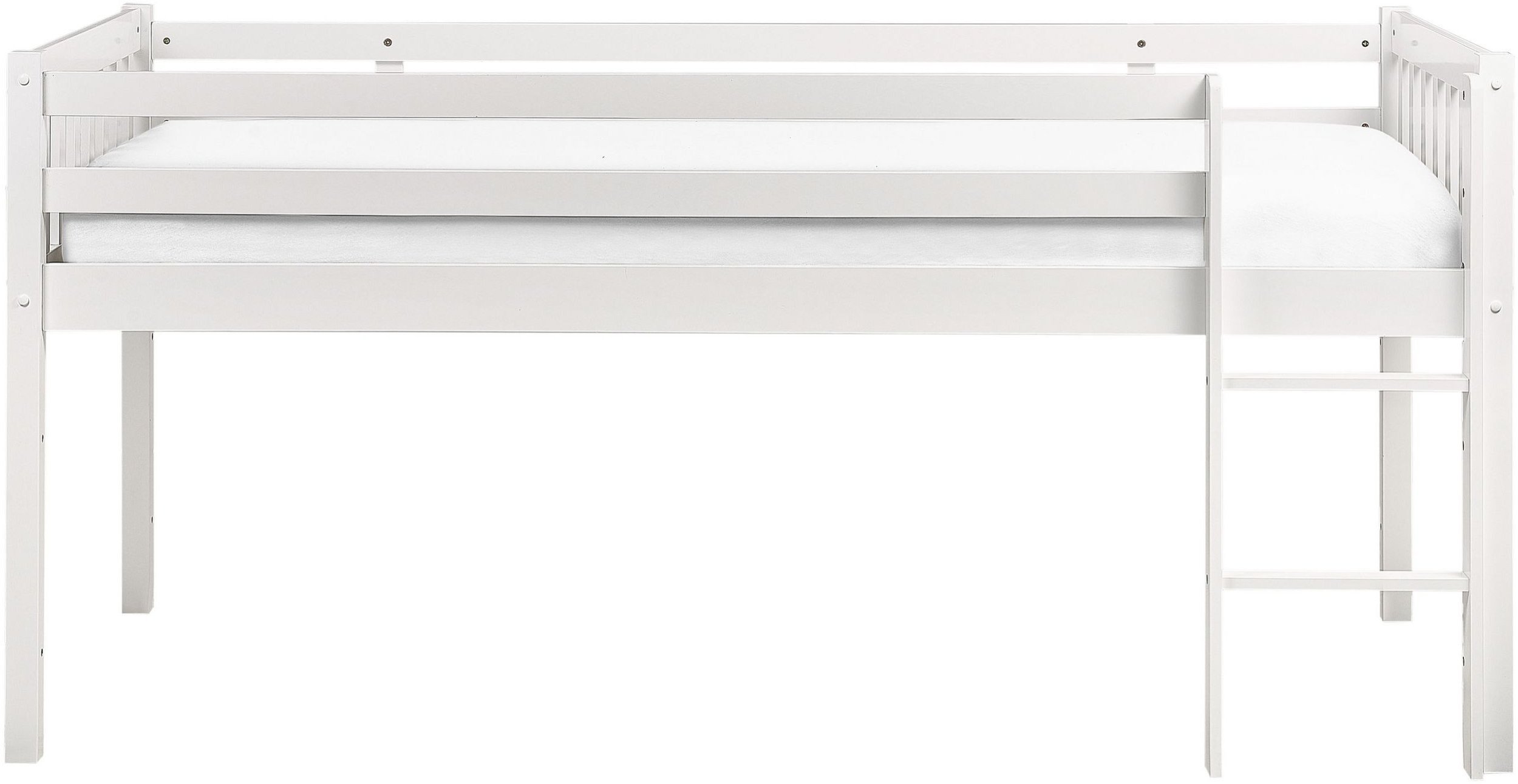 Beliani Łóżko na antresoli Drewno PEIPIN 90 x 200 cm Biały