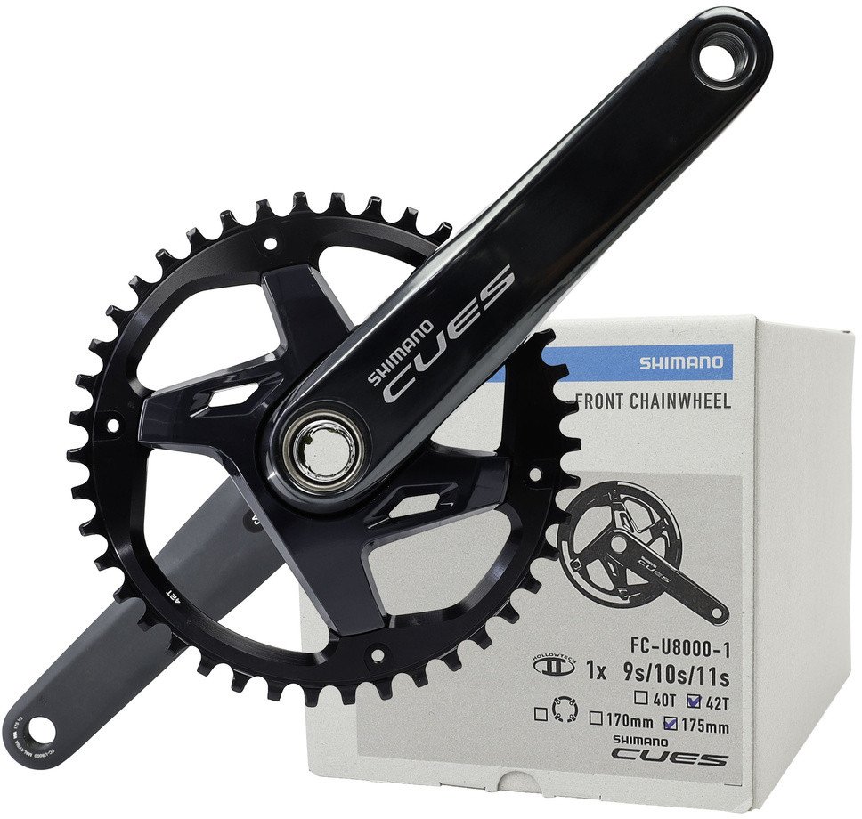 Mechanizm korbowy Shimano Cues FC-U8000-1, 1 x 9/10/11/rz, 175 mm, 42T