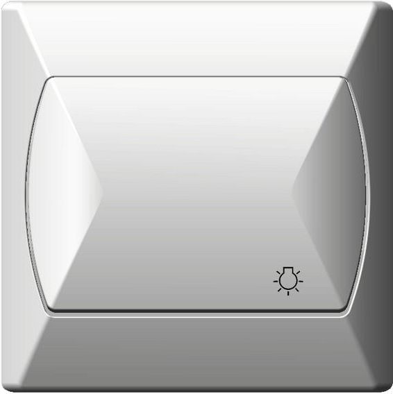 Ospel Łącznik światło pojedynczy zwierny biały (ŁP-5A/00)