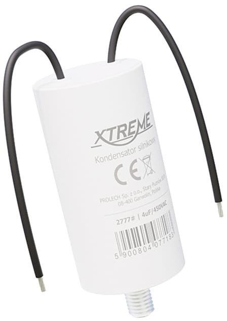 Kondensator silnikowy Xtreme (4uf, 450vac, przewody)
