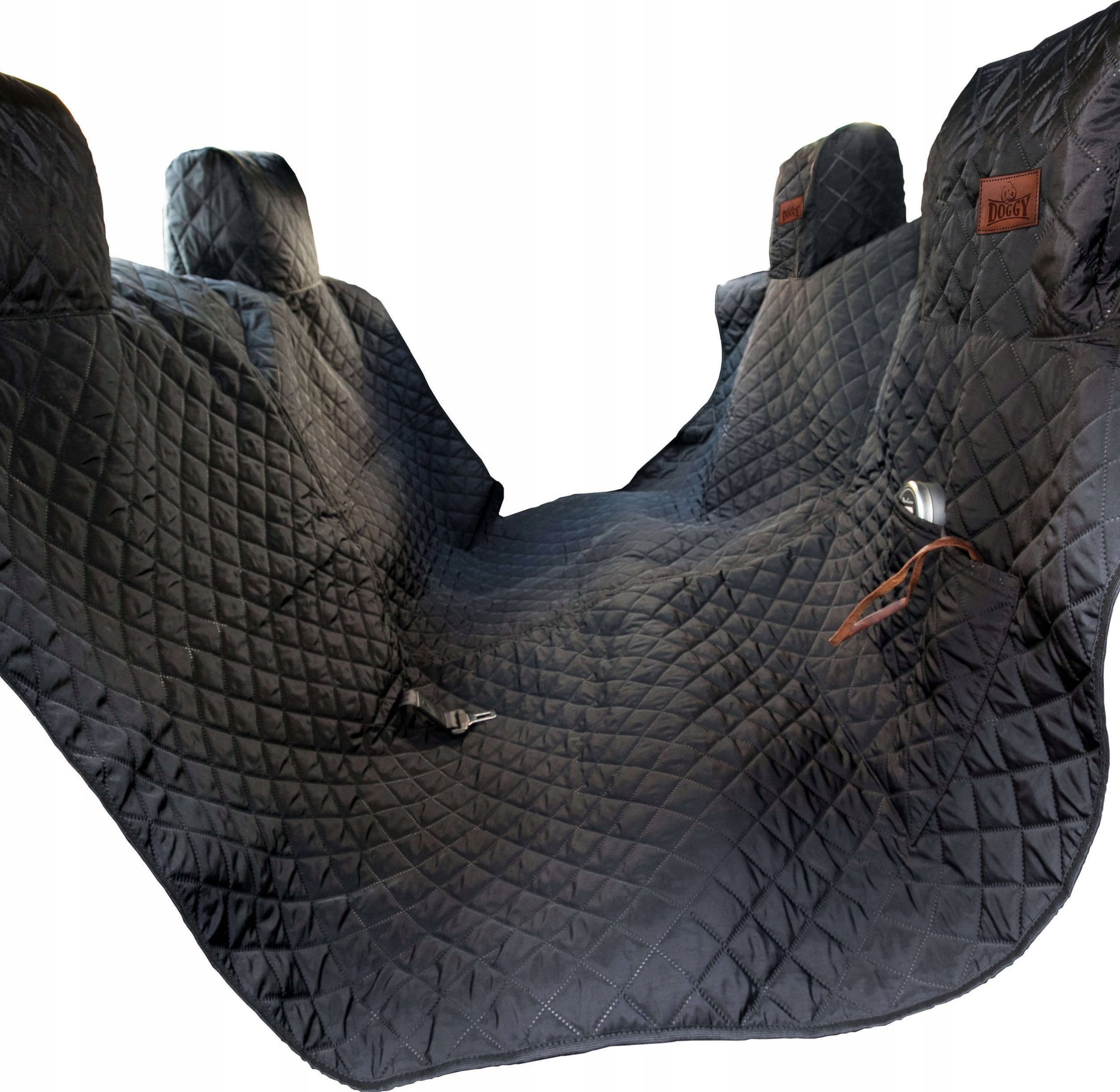 Hobbydog 160 POKROWIEC SAMOCHODOWY Z RZEPEM CZARNY