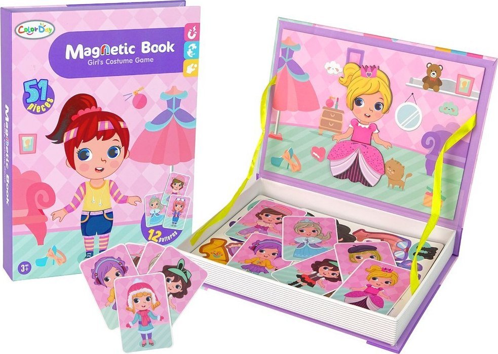 LeanToys Magnetyczna Układanka Książka Przebieralnia Kostiumy
