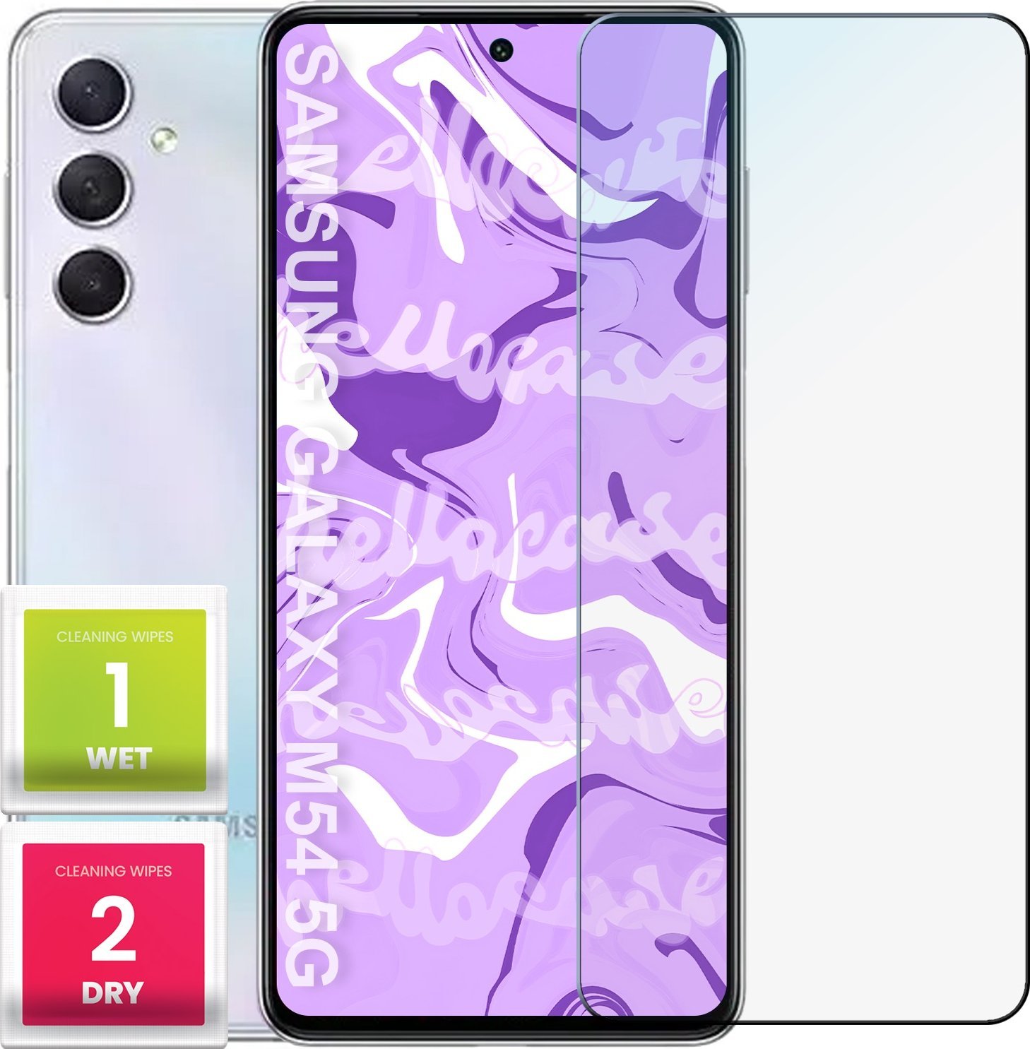 Hello Case Szkło Hartowane do Samsung Galaxy M54 5g (szybka 9H, płaskie 2.5D, szybka)