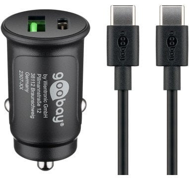 Dual USB zestaw do szybkiego ładowania samochodowego USB-C (27 W)