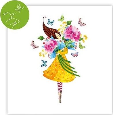 Cozywood Karnet kwadrat z niespodzianką Bukiet