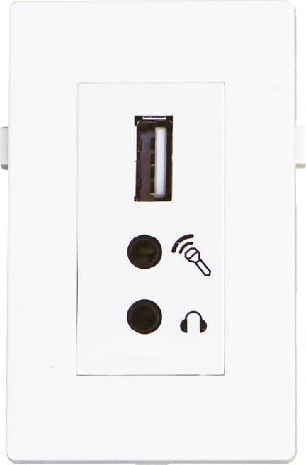 Garbot Garbot BN4900-USB A+2XJ gniazdko elektryczne Biały