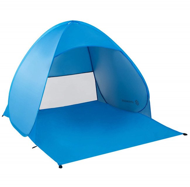 Namiot plażowy samorozkładający, parawan turystyczny Pop up niebieski UNIWERSALNY