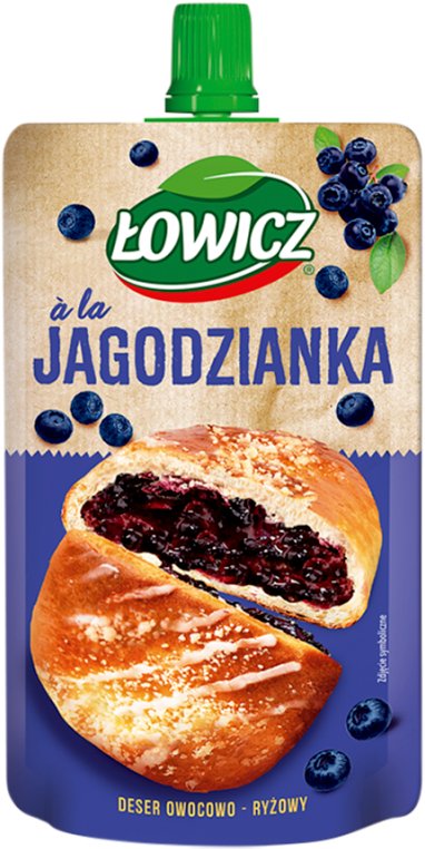 Łowicz Deser owocowo-ryżowy a'la jagodzianka 100 g