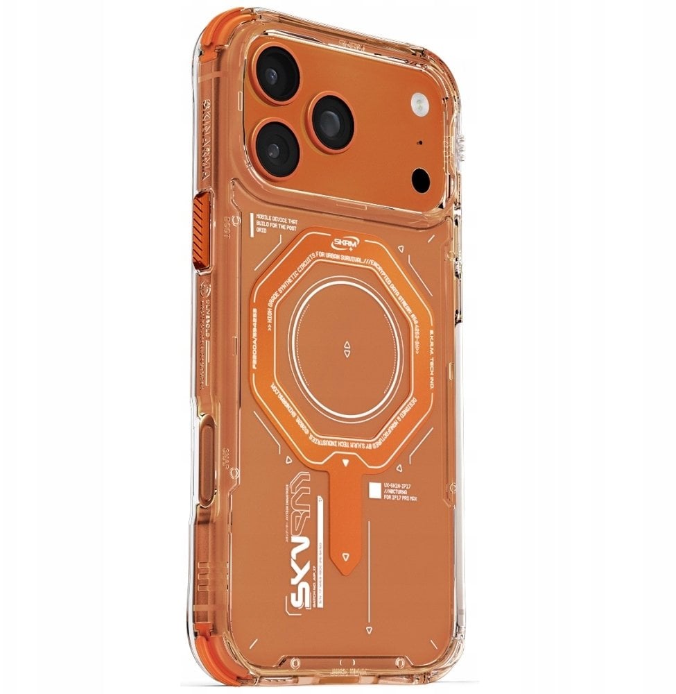Etui Skinarma Magma do iPhone 17 Pro Max Magnetic Charging pomarańczowy