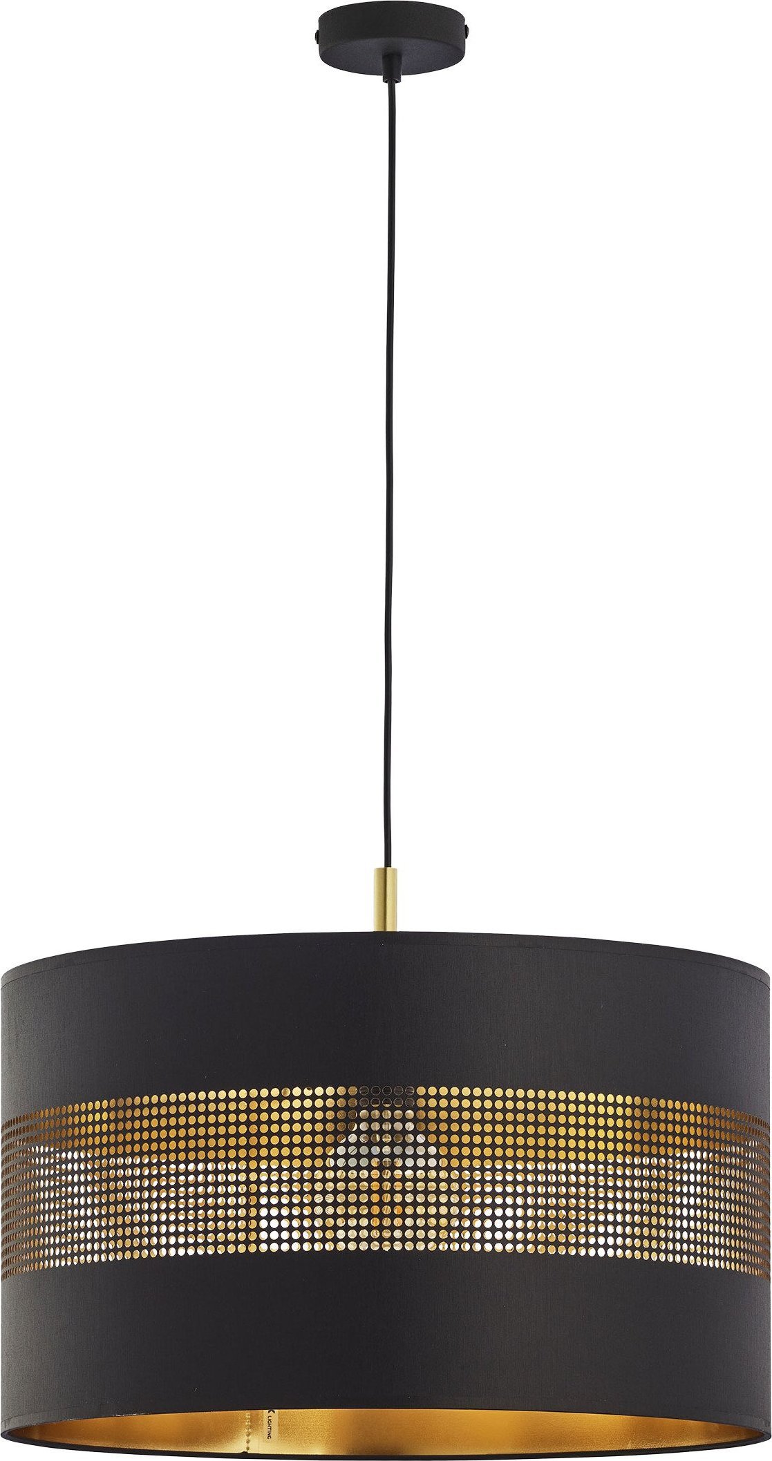 Lampa wisząca Orno ALESSIO 1P, lampa wisząca, E27 max.60W, czarno-złota