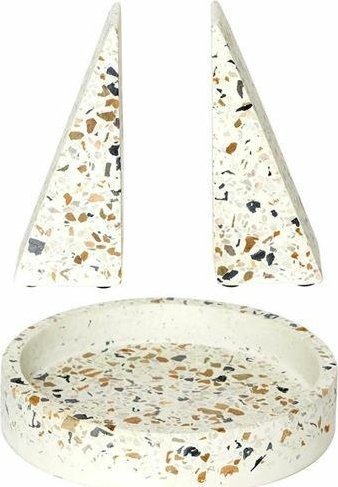 Intesi INTESI ZESTAW TERRAZZO 2 PODPÓRKI DO KSIĄŻEK + MISECZKA NA DROBIAZGI