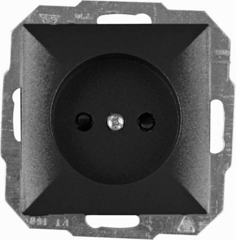 Abex Gniazdo pojedyncze Perła bez uziemienia czarny (PT-15P)