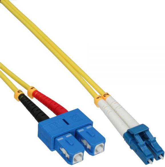 InLine Patchcord światłowodowy LC/SC, 9/125µm, OS2, 15m (88656A)