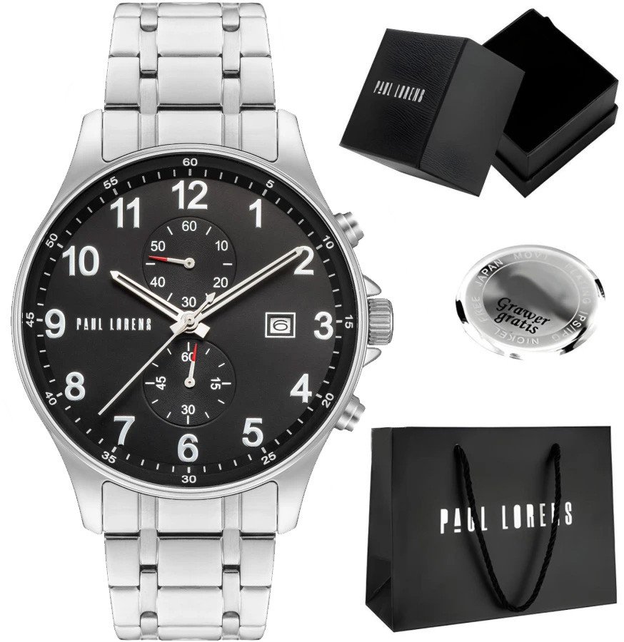 Zegarek męski Paul Lorens GHOST-1C1 Z GRAWEREM