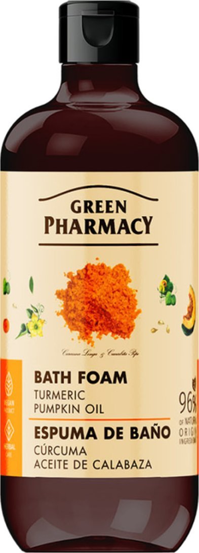 Green Pharmacy Pianka do kąpieli Kurkuma i Olej Dyniowy 500ml