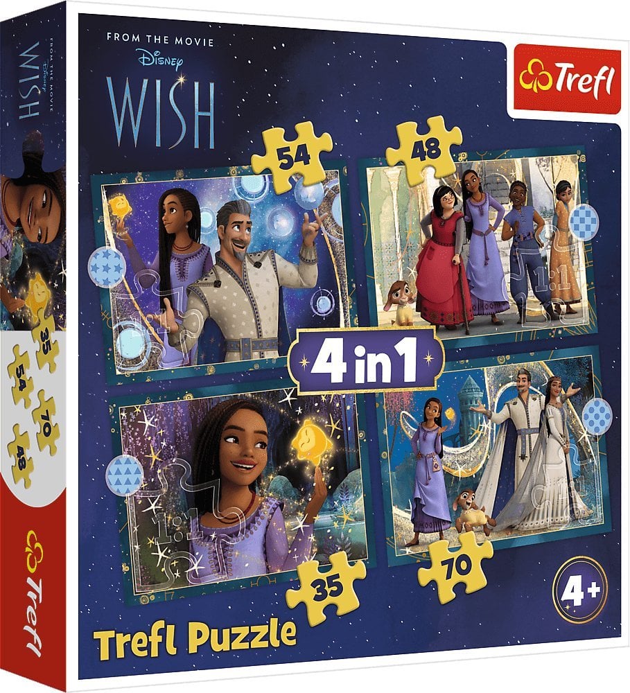 Trefl Puzzle 4w1 Wish Marzenia się spełniają - łącznie 207 elementów