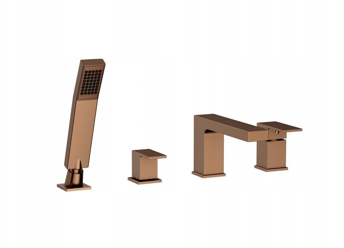 Valvex bateria wannowa stojąca 4-otworowa z akcesoriami ARS, miedź szczotkowana 2420580