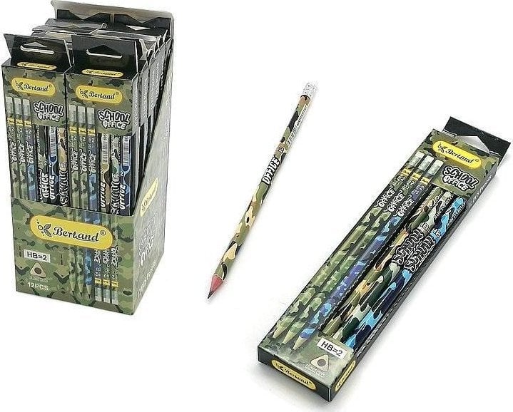 Zestaw 12 ołówków z gumką HB-2 (12szt)