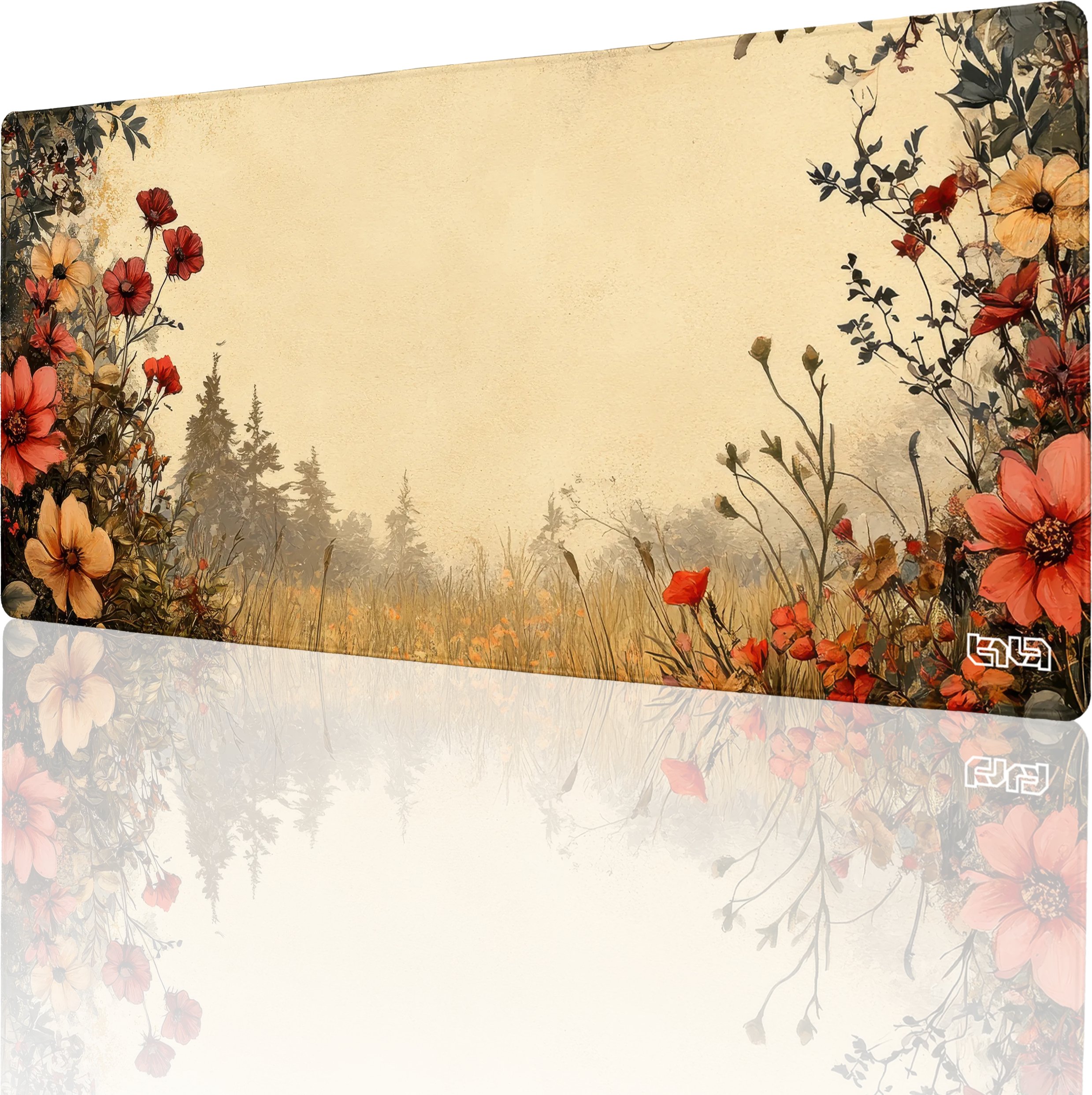 PODKŁADKA GAMINGOWA Kwiecista Ramka 90x40 TILT XXL Wytrzymała XL Na biurko