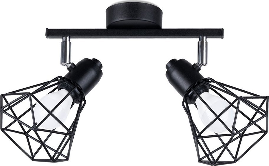 Lampa sufitowa Sollux Sollux Artemis 2 SL.1106 plafon lampa sufitowa 2x40W E14 czarny