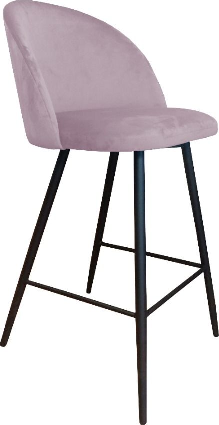 Atos Hoker CLAUDINE VELVET jasno różowy na czarnych nogach ATOS