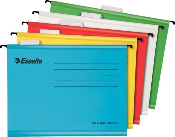 Esselte Teczki zawieszane Esselte Classic A4, kolory mix, 10 szt. 93042