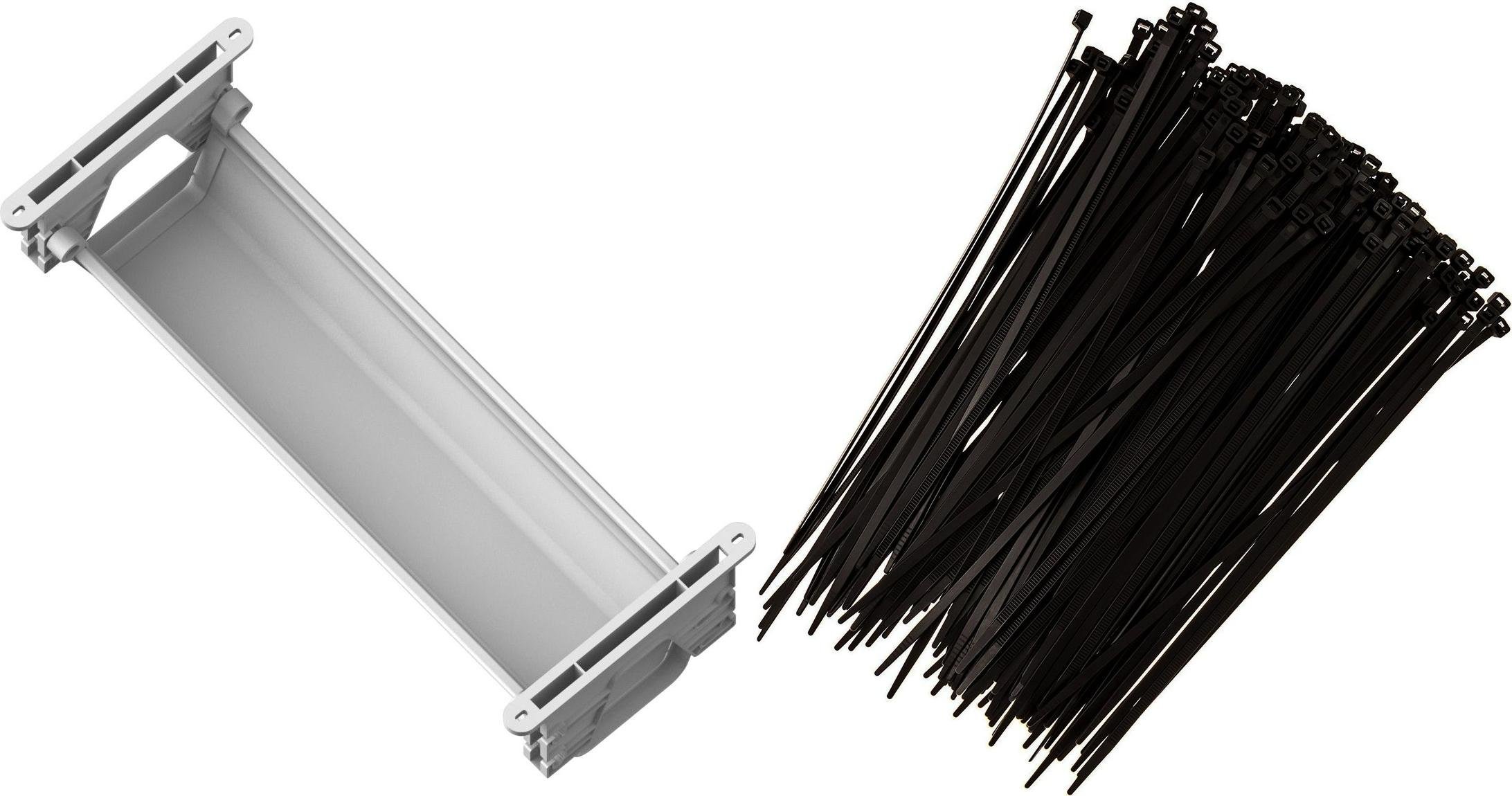 Organizer Mozos Organizer Mozos Maskownica Szary 1 sztuka (CT550WH) + Opaska zaciskowa Czarny 100 sztuk (MCABLE-S)