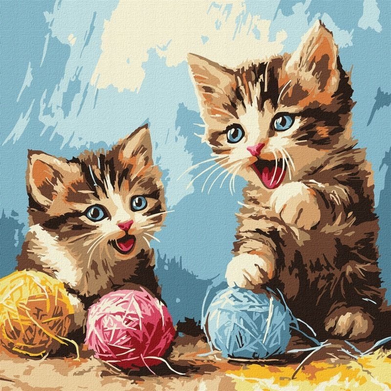 Malowania po numerach - Plątanina 30x30cm