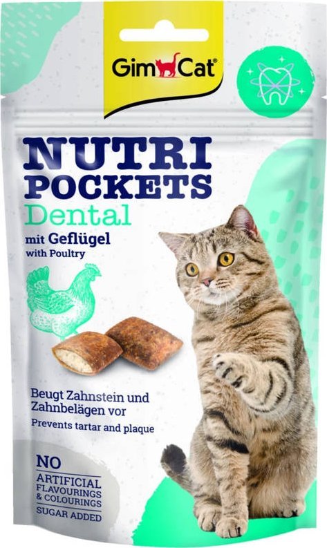 Triton GIMCAT NUTRI POCKETS Przysmak Dentystczny DRÓB 60g