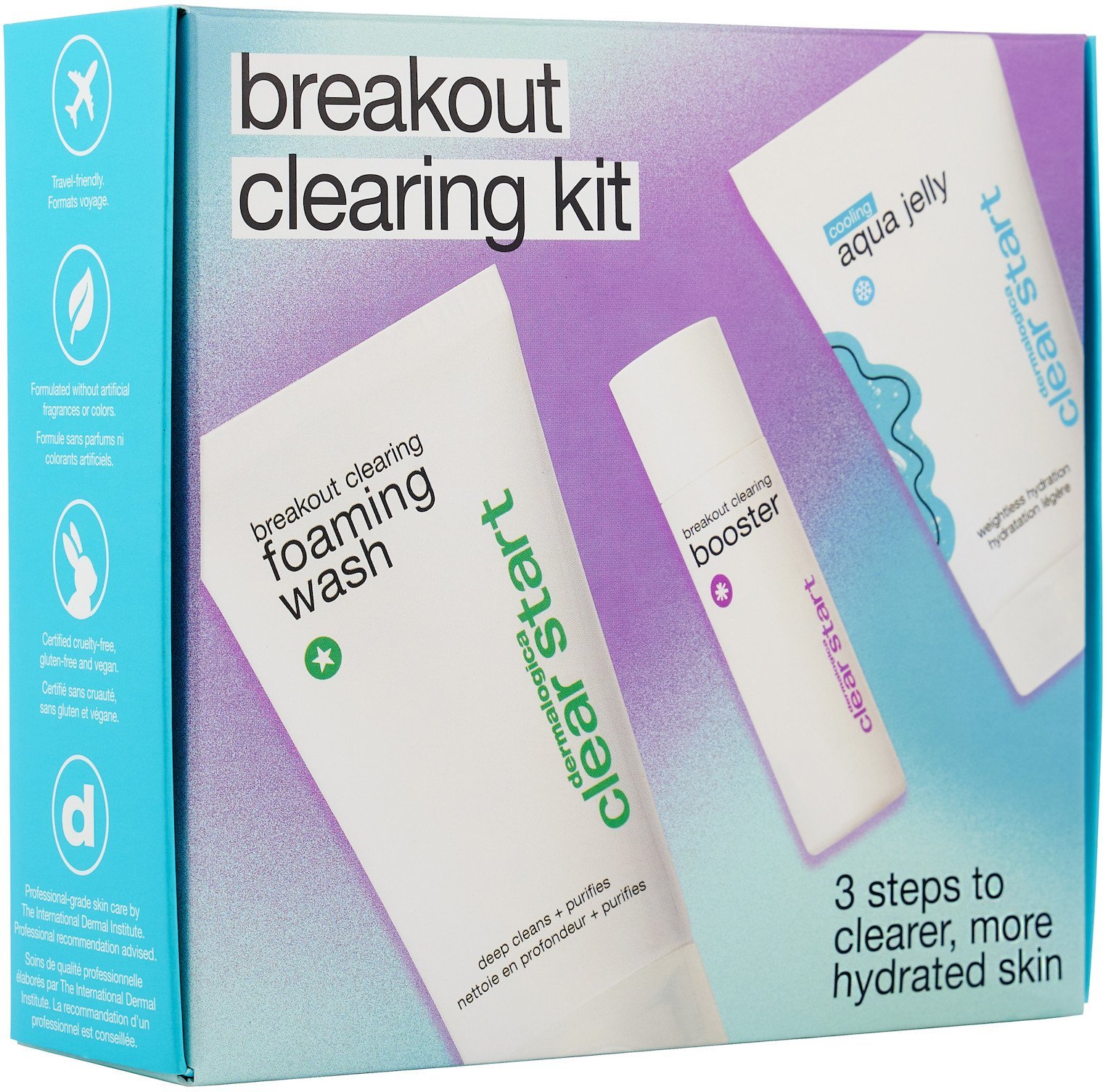 Clear Start Breakout Clearing Kit Set Dermalogica: Clear Start Aqua Jelly, For Regulation Of Excessive Sebum, Gel, For Face, 25 ml + Clear Start, Clea