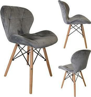 kontrast Krzesło do jadalni nowoczesne ZOE szare
