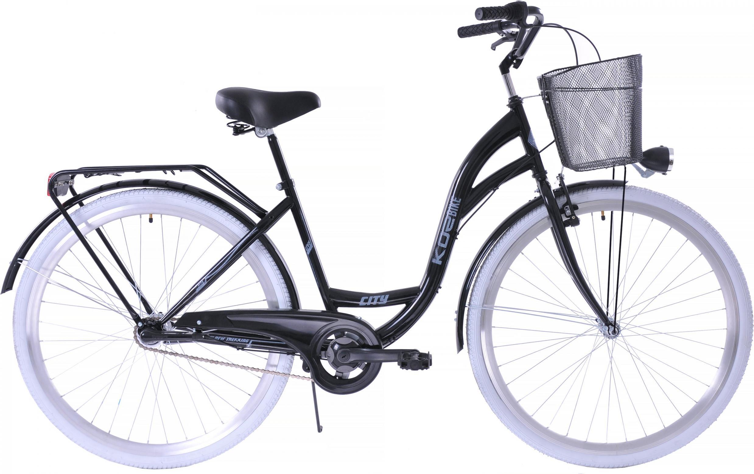 Kozbike K14 Rower miejski Kozbike 28 3bieg czarny (białe opony, przerzutka Sturmey Archer)