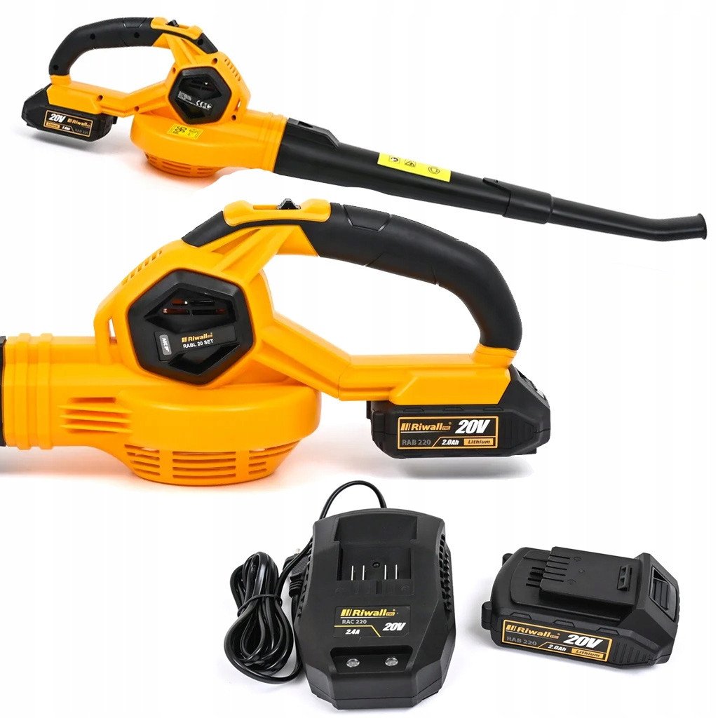 Dmuchawa akumulatorowa mocna 20 V Riwall PRO RABL 20 + bateria ład