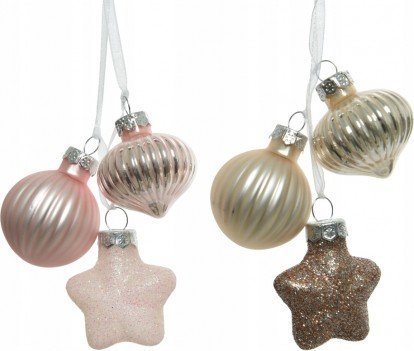 Kaemingk Bombki choinkowe świąteczne ozdobne szklane 3 szt.
