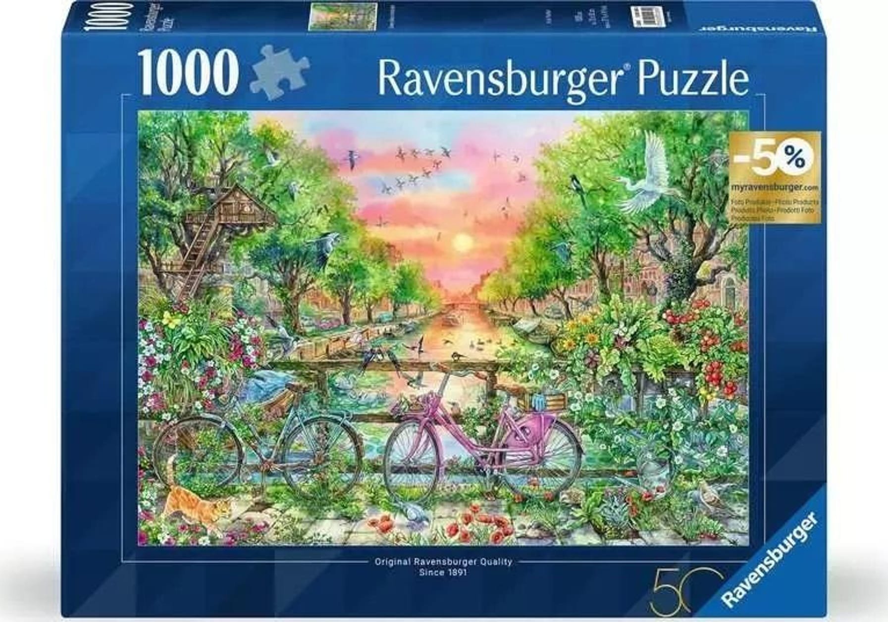Ravensburger Puzzle Amsterdam 50 urodziny 1000 elementów