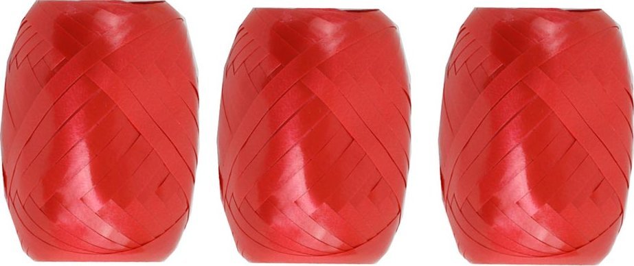 Fastima Tasiemka wstążka metalizowana Czerwona 3x20m W10