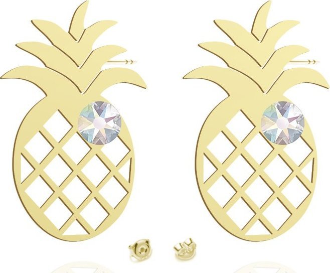 Radziszewska Jewellery Kolczyki Pozłacane Ananas