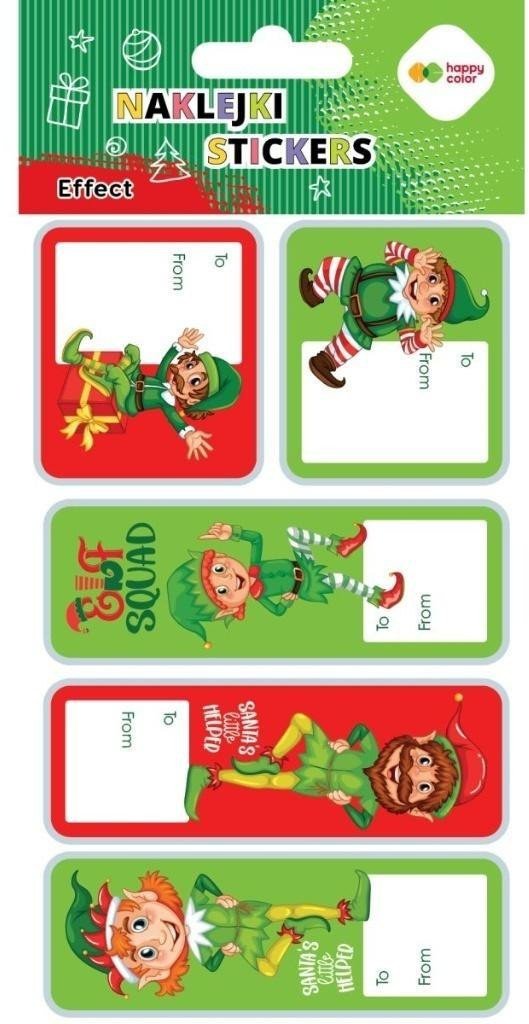 Naklejki Elfs tag 10x20cm HAPPY COLOR