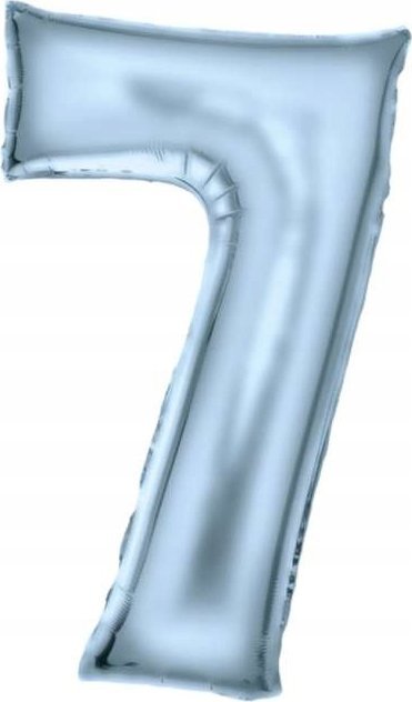 AMSCAN Balon foliowy cyfra 7 satynowy pastelowy niebieski 86cm spakowany 9917339